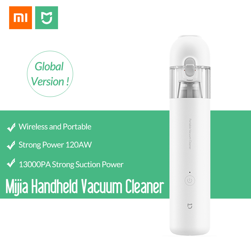 Global Ver. Xiaomi Mijia Handheld Vacuum Cleaner Portable Handy Car Vacuum Cleaner 120W Super Strong Suction Vacuum For Home&Car