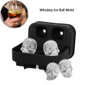 Whiskey Ice Cube Maker Noverty Skull Shape 3D Ice Maker Cube Molder Makers Bar Silicone Trays Chocolate Mold Ice Cream Tools