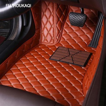 Leather car floor mats for Suzuki Grand Vitara 2007 2008-2016 2017 2018 Custom foot Pads automobile carpet car covers