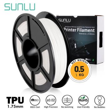 TPU/Flexible 3D Printer Filament 1.75mm 0.5KG/1.1lb Spool Black Elastic TPU with shore hardness in 95A