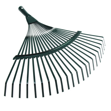 Steel 22 Tooth Rake Head 40cm Wide For Garden Heavy Duty Green Garden Tools