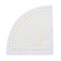 Quilting Tailor Circle Cutter Tool DIY Transparent+Yellow Plastic Patchwork Fan Ruler