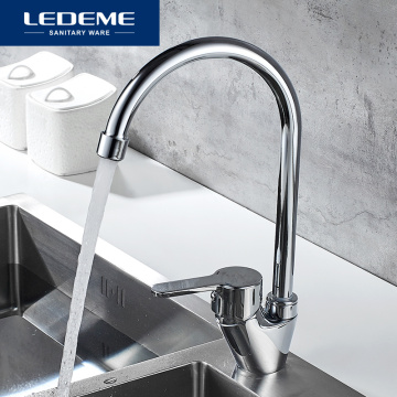 LEDEME Kitchen Faucet Mixer Single Handle Single Hole Mixer Sink Tap Hot and Cold Kitchen Faucets Taps L5803