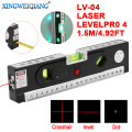 Laser Level Horizon Vertical Measure Aligner Standard and Metric Rulers Multipurpose Measure Level Laser Black