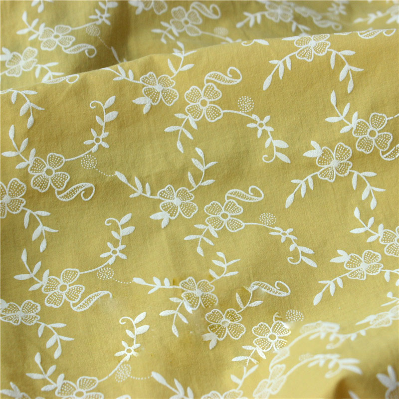 Pure Cotton Fabric Material For Patchwork Flower Printed Cotton Crepe Fabric Cotton Double Gauze Fabric DIY Sewing Handicrafts