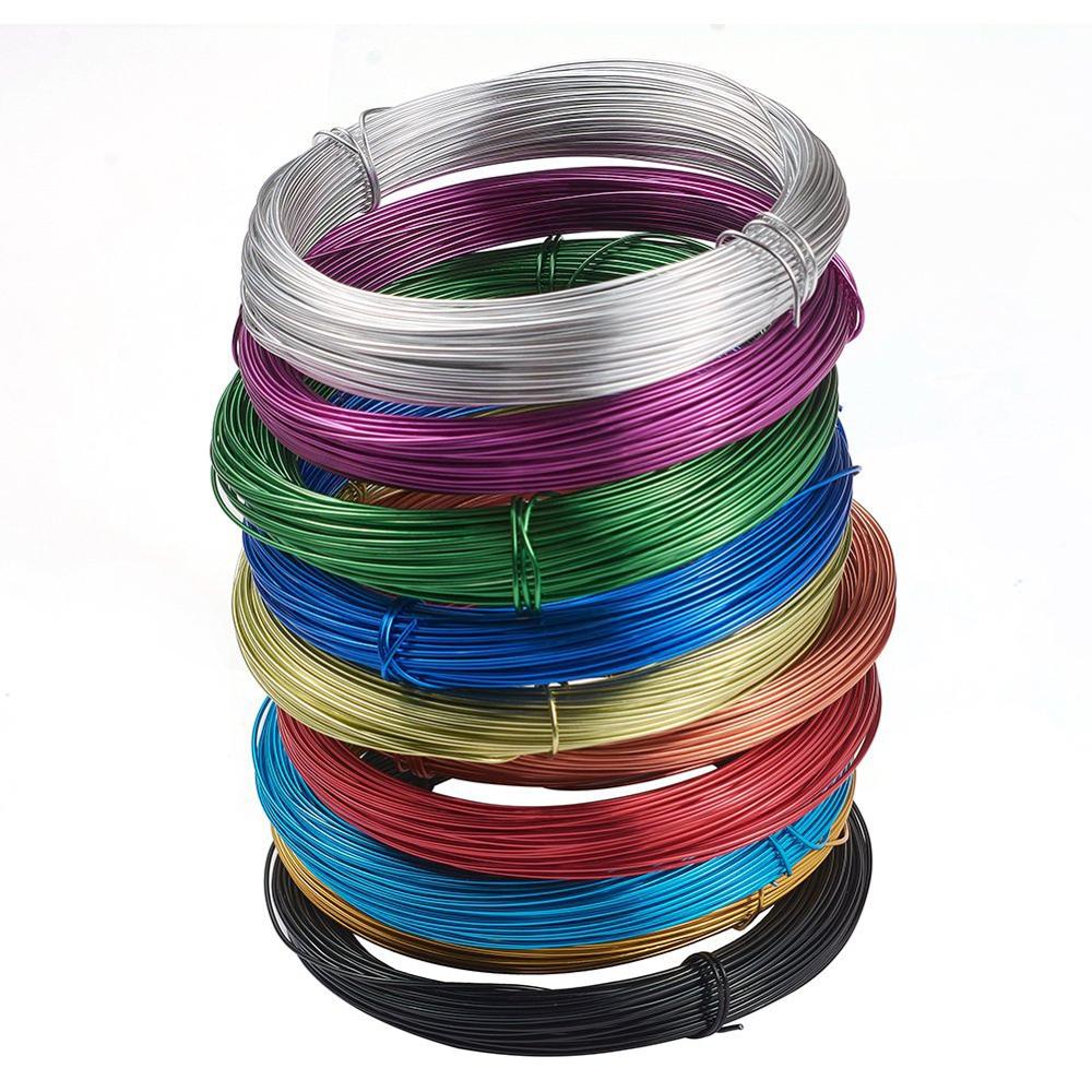 1mm 1.5mm 2mm 2.5mm Anadized Color Aluminium Craft Wire Beading Cord For DIY Bracelet Necklace Jewelry Making Findings