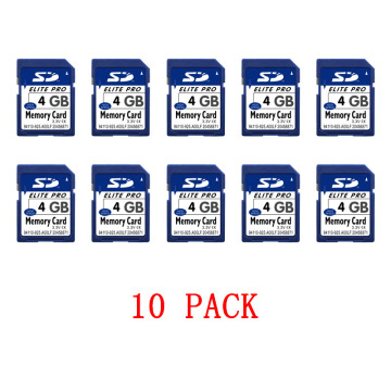 Brand New Original High Speed SD Card 4GB 10 Pcs Lot Pack SDHC SDXC Memory Card For HD Video Camera