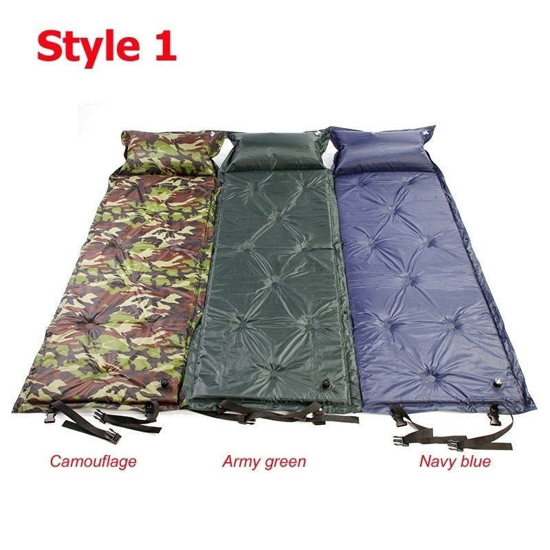 Self-Inflating Camping Mat Air Mattress Camping Bed Matelas Gonflable Picnic Mat Automatic Inflatable Sleeping Pad Bag Pillow
