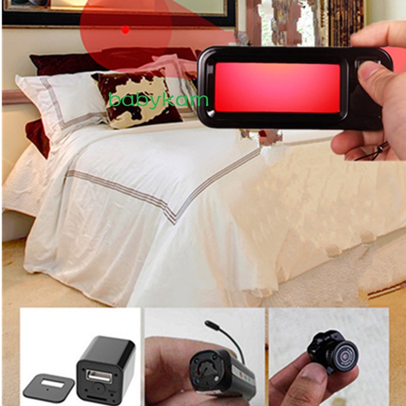 Hot hidden camera spy anti-spy scanner detector mini spy camera hidden wifi camera candid camera finder with 12 LEDs Lights