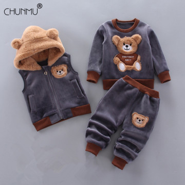Autumn Spring Baby Girl Clothes Cotton Hooded Sweatshirt Suspender Striped Long Sleeve Hoodie Tracksuit Baby Boy Clothing Set