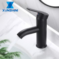 XUNSHINI Stainless Steel Basin Faucets Matt Black Bathroom Sink Washbasin Tap Single Hole Hot&Cold Water Mixer Tap
