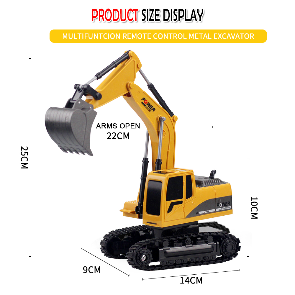 6 Channels Wireless Remote Control Engineering Truck Excavator RC Car Boys Beach toys RC Engineering car tractor