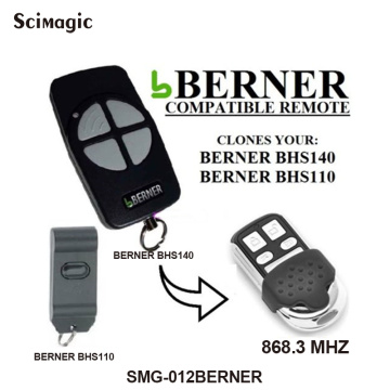 Berner BHS211BHS153 BHS110 BHS140 Garage Door Remote Control Berner garage door opener remote control gate 868.3mhz