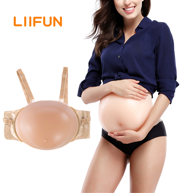 Liifun Fake Pregnancy Belly for Pregnant Mannequin or Dress Form Artificial Tummy Skin Baby Belly Woman Actor Costumes Cosplay