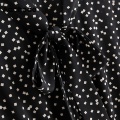 Aachoae Women Geometric Print Vintage Long Dresses 2020 Bow Tie Collar Casual Midi Dress Female Ruffle Long Sleeve Elegant Dress