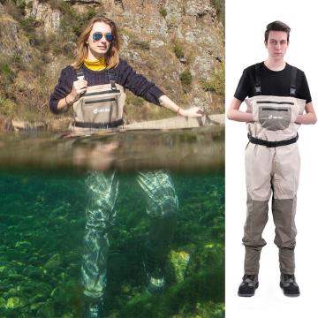 Neygu outdoor fishing wader , waterproof chest wader, breathable wader pants with stocking foot