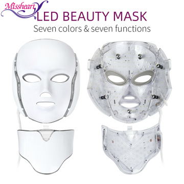 Mascara LED Facial Mask 7 Colors Light Skin Rejuvenation Face Care Treatment Beauty Anti Acne Therapy Whitening