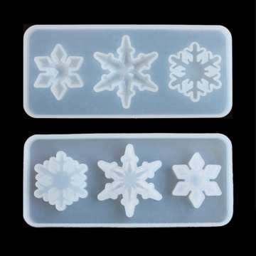 Crystal Snowflake Silicone Mold Snowflake DIY Craft Ornament Making Clay Plaster Cement Mould Tool For Christmas Decor