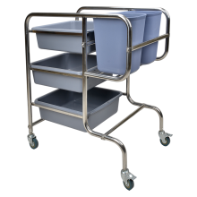 Stainless Steel Round Tube Collecting Cart