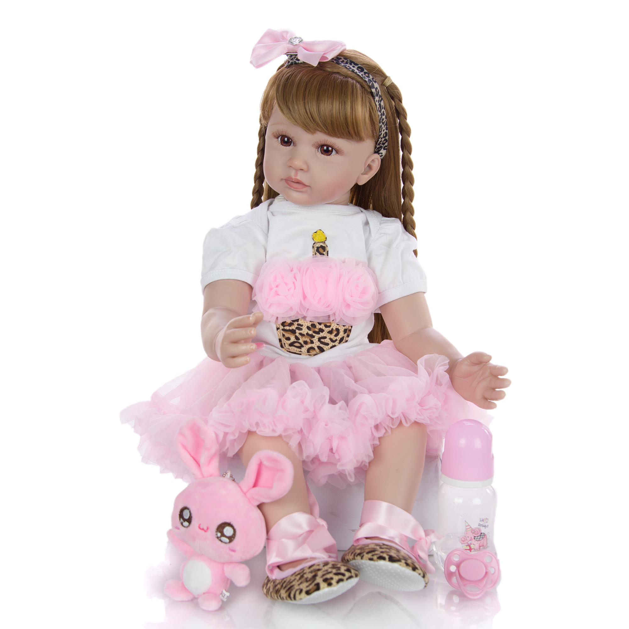 KEIUMI Realistic Newborn Baby Girl 24 Inch Soft Vinyl Cloth Body Bonecas Infantil Menina Baby Doll Toys For Child Birthday Gifts