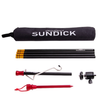 SUNDICK Outdoor Camp Fishing Folding Lamp Pole Hanging Light Fixed Holder Live broadcast Selfie Fixed Support Ground Plug Type