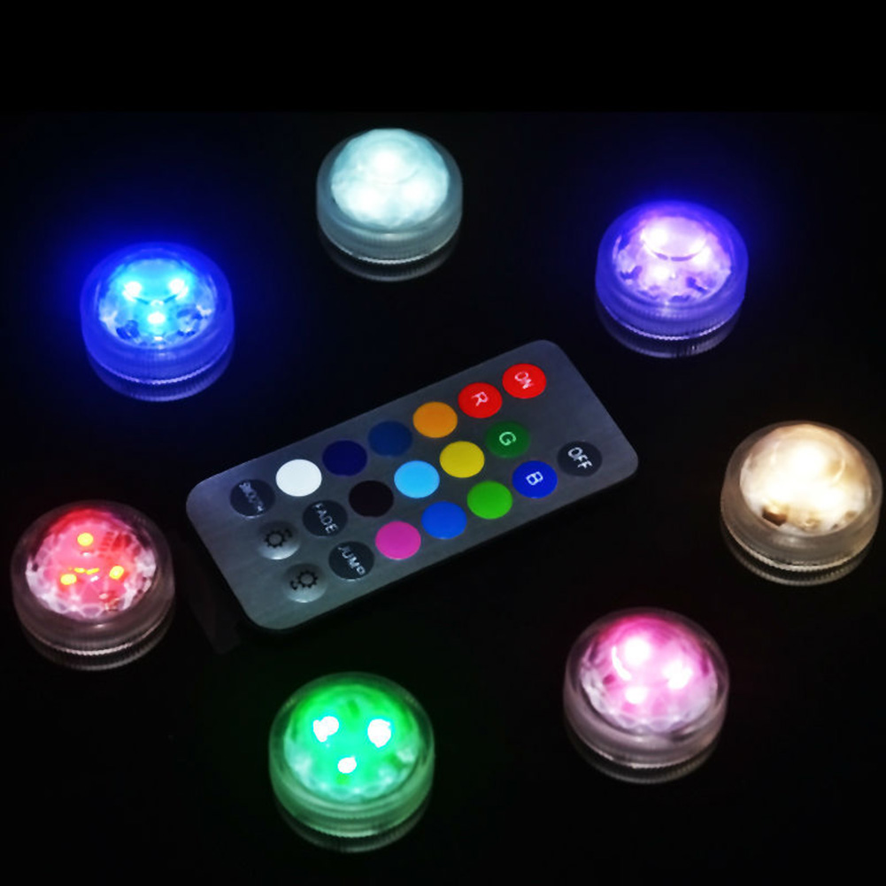 10pcs Waterproof Bottle Night Lamp Remote Controller Battery Powered For Weeding Tea Light Vase Party Decor Light Garden Party