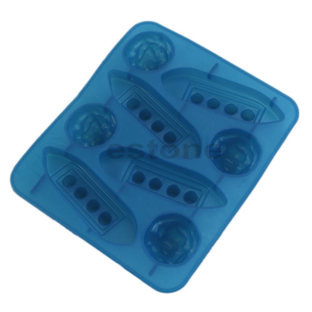 Silicone Ice Cube Trays Carving Mold Mould Maker Titanic Shaped For Party Drinks