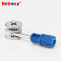 Hetrosy Furniture Cabinet Hardware Cam Lock Connecting Fastener Fitting Minifix Bolt connector for Cabinet Pack of 100PCS