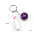 Bowling Ball Keychain Small Pendant Accessories Fashion Sports Item Key Chains Jewelry Gift for Boys Sport Derivative Products