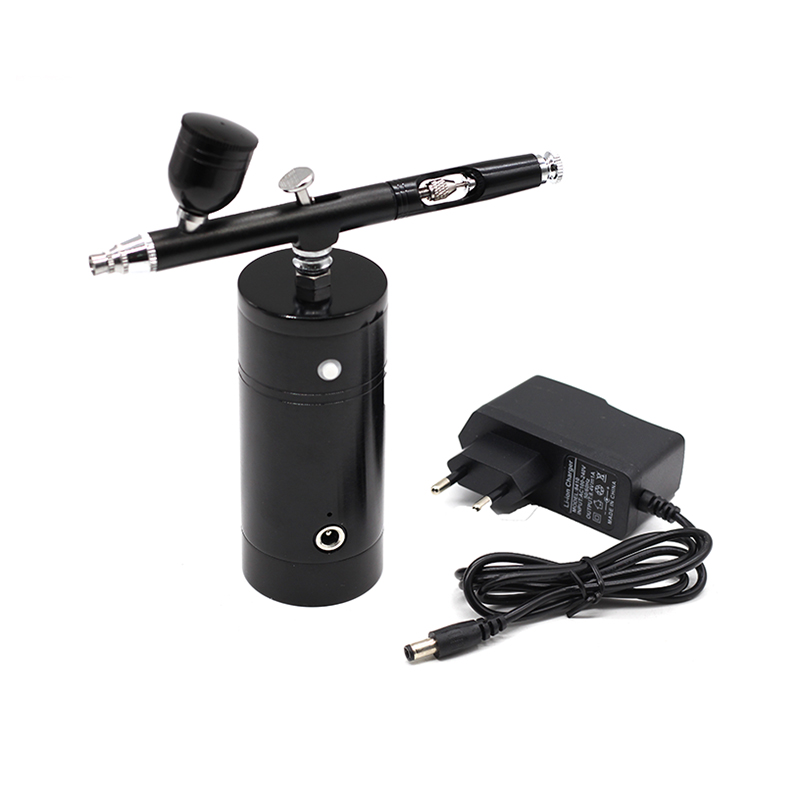 Dual Action Airbrush Kit Compressor Portable Air Brush Paint Spray Gun For Nail Art Desgin Tattoo Cake With EU Adapter