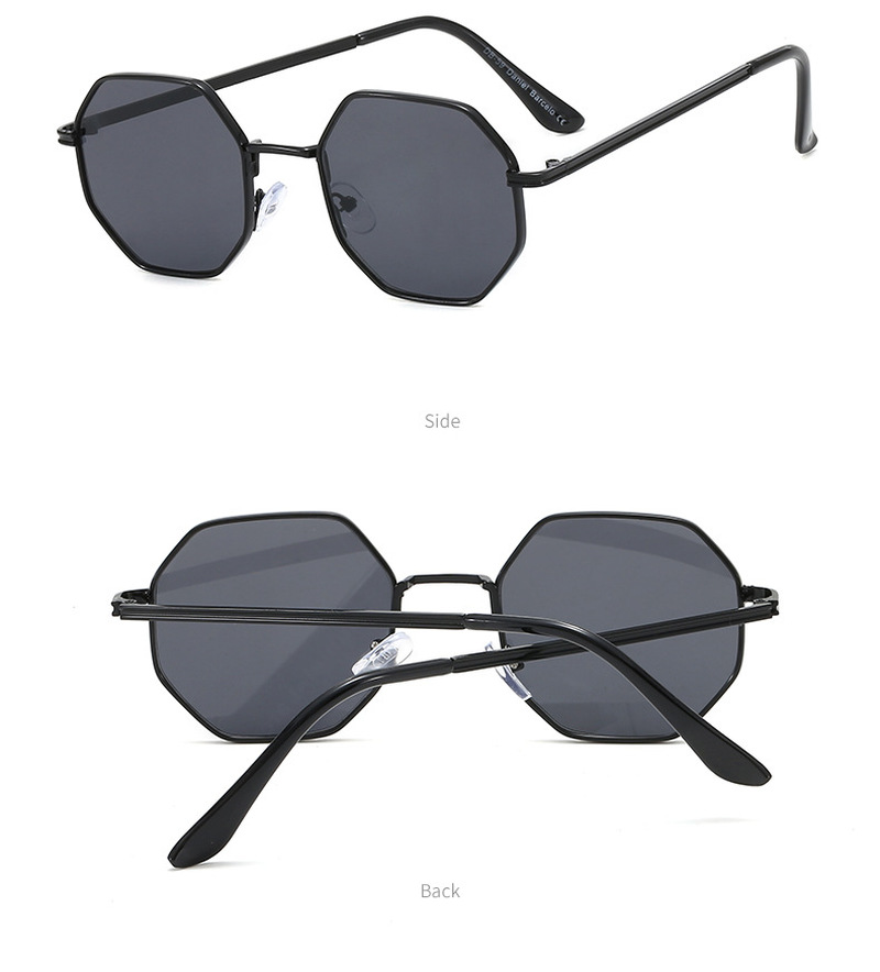 Fashion Polygon Sunglasses Men Vintage Octagon Metal Sunglasses for Women Luxury Brand Goggle Sun Glasses Ladies Gafas De Sol