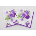 10pcs 33*33cm Pink Purple Flower theme paper napkins serviettes decoupage decorated for wedding party virgin wood tissues