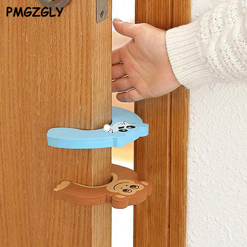 Saftey Gates Doorways 5pc Kids Baby Animal Jammers Stop Edge Corner Guards Door Stopper Holder lock baby Safety Finger Protector