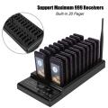 1-to-20 Restaurant Wireless Call Pager 999 Channel Calling Keypad Queuing Calling System Paging Calling System 100-240V