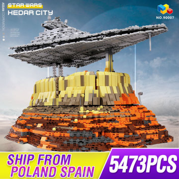 5473PCS MOC Stars plan Series Falcon Empire Over Jedha City Model Building Blocks Set Star Ship Bricks Kids Toys Birthday Gifts