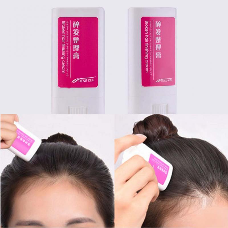 Practical Women Small Broken Hair Finishing Cream Portable Refreshing Styling Fix Wax Stick with Comb TSLM1