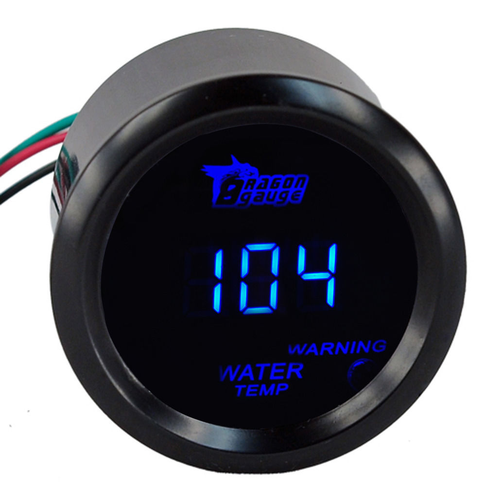 Dragon gauge Black Water Temp gauge 2" /52mm Digital Water temperature gauge/Car gauge/car meter/auto part