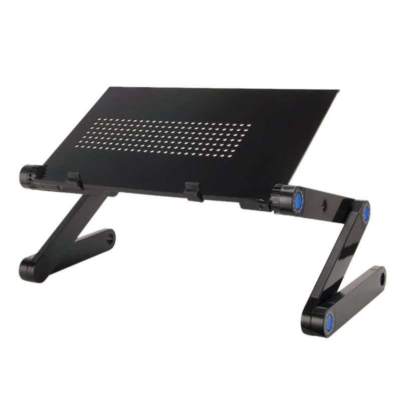 Two Fan Laptop Desks Portable Foldable Adjustable Folding Table Laptop Desk Stand mesa para notebook Table Vented Stand Bed