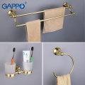 GAPPO Bathroom hardware sets golden Paper Holder towel bar roll holder toilet brush holder soap basket Luxury bath accessories