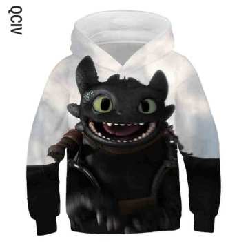 Autumn Cartoon How to Train Your Dragon Boys/girl Sweatshirts Kids Hoodies 3D Printed Children Long Sleeve Pullover