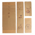 Hot sale 10Set Elegant Forest Elk letter paper envelope set retro kraft letter Paper Envelope Set Christmas Envelope