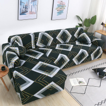 1/2/3/4 Seat Elastic Sofa Covers Living Room L Shape Couch Cover Polyester Spandex Sofa Protectors Washable Furniture Slipcovers