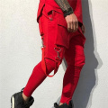 2020 Men Streetwear Pants Black Harem Pants Light Men Punk Pants Ribbons Casual Slim Jogger Pants Men Hip Hop Trousers