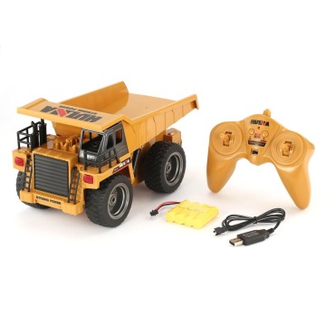 HUINA 1540 1/18 2.4G 6CH Alloy Version 360 Degree Rotation RC Dump Truck Construction Engineering Vehicle Toy Gift