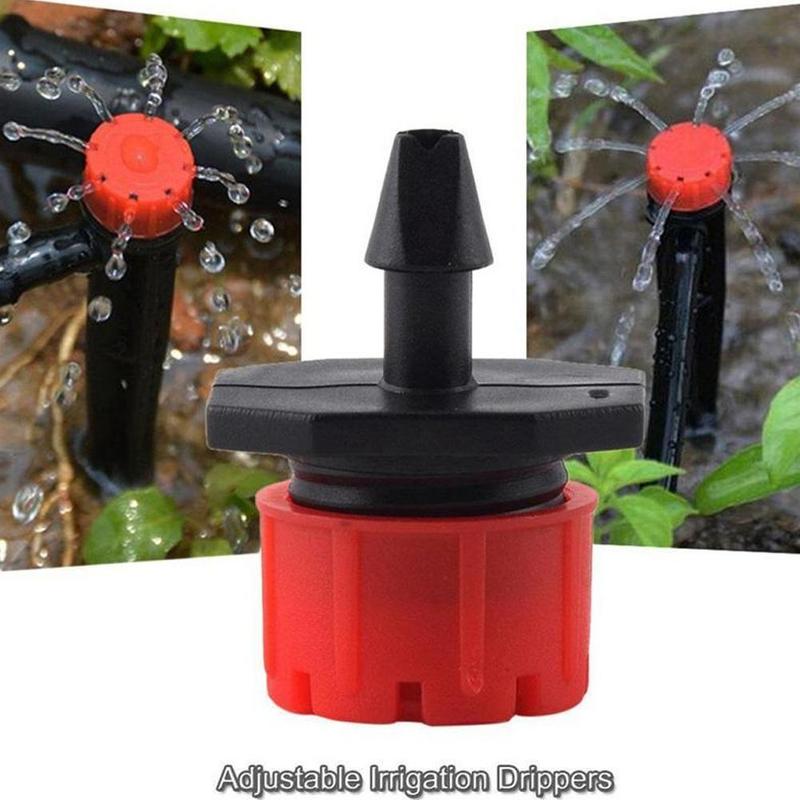 10pcs Water-saving 8-hole Hook Fixed Stem Bubbler Drip Irrigation Adjustable Dripper Drip Tip Micro Irrigation Garden