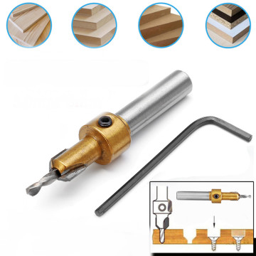 Tiny Hss Wood Hole Drill Bit 3mm x 8mm Shank Timber Wood Working Countersink Drill Bit Kit Screw Cutter For Metal Wood Alloy