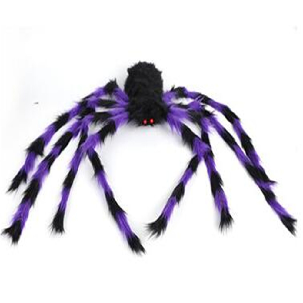 30/50/75 Super Giant Spider Gothic Spooky Black Plush Large Araneid Haunted Prank Trick Supplies Halloween Mischief Decoration