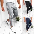 Check Trousers For Men men's Sweatpants Joggers Striped Patchwork Casual Drawstring Sweatpant Trouser Stylish Casual Pants