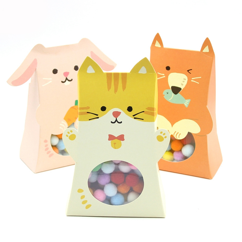 Multi Styles Paper Animal Candy Gift Boxes Jungle Theme Party Baby Shower Birthday DIY Cartoon Favors Decoration and Gifts