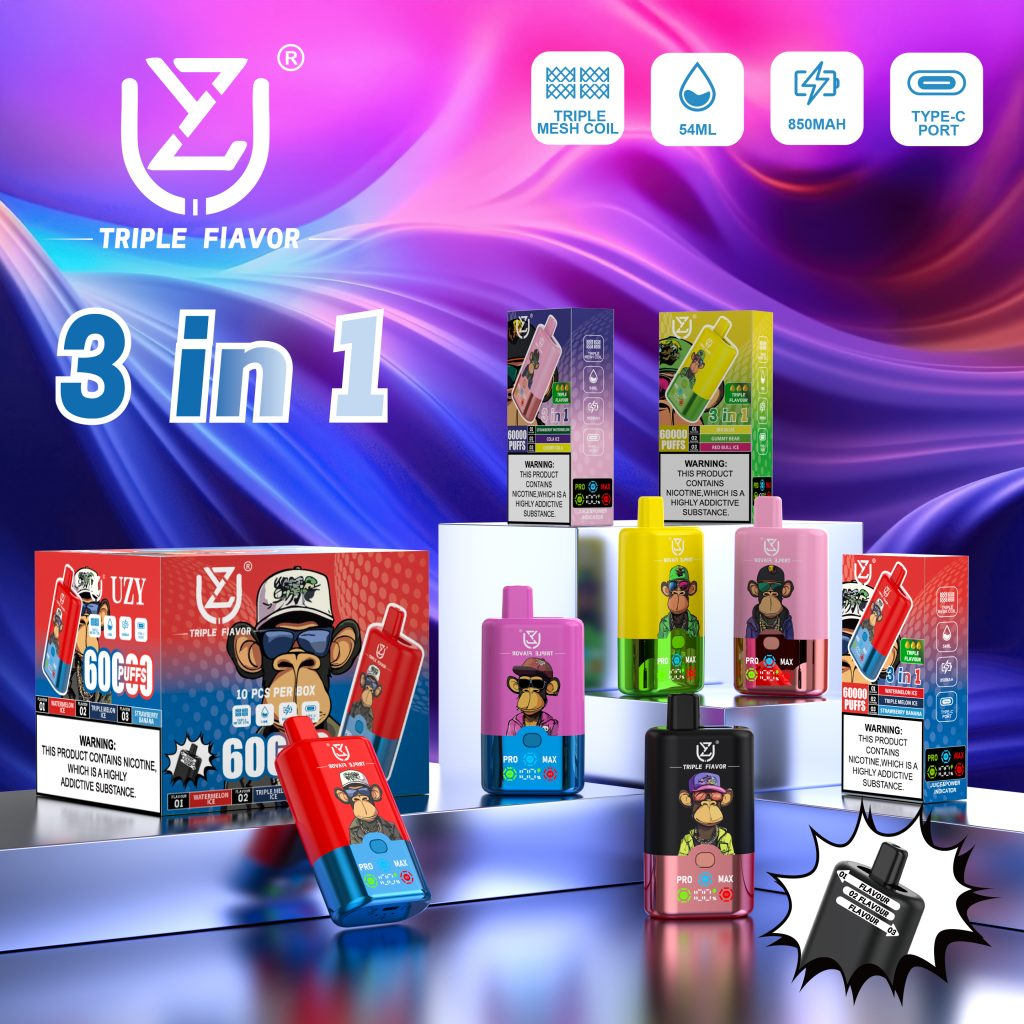UZY 60000 Puffs 3 IN 1 Flavor Wholesale Price Vape